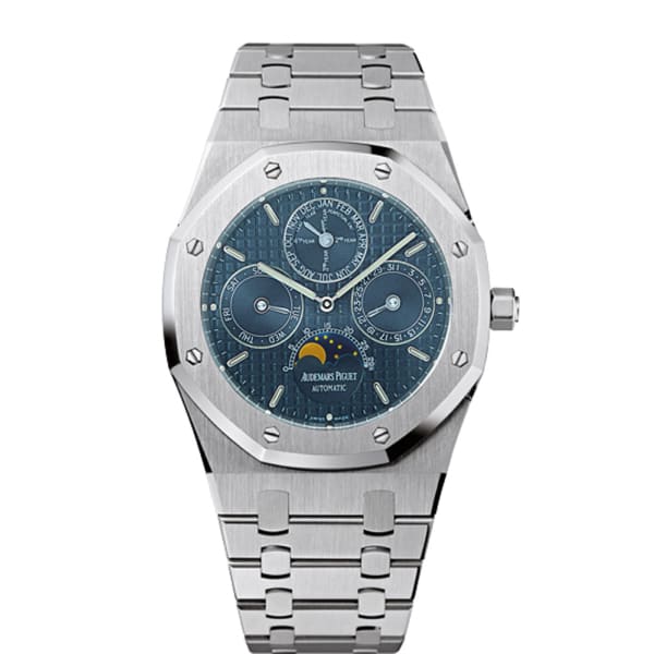 【Super Clone】Audemars Piguet Royal Oak Perpetual Calendar Blue grey dial Stainless Steel Watch