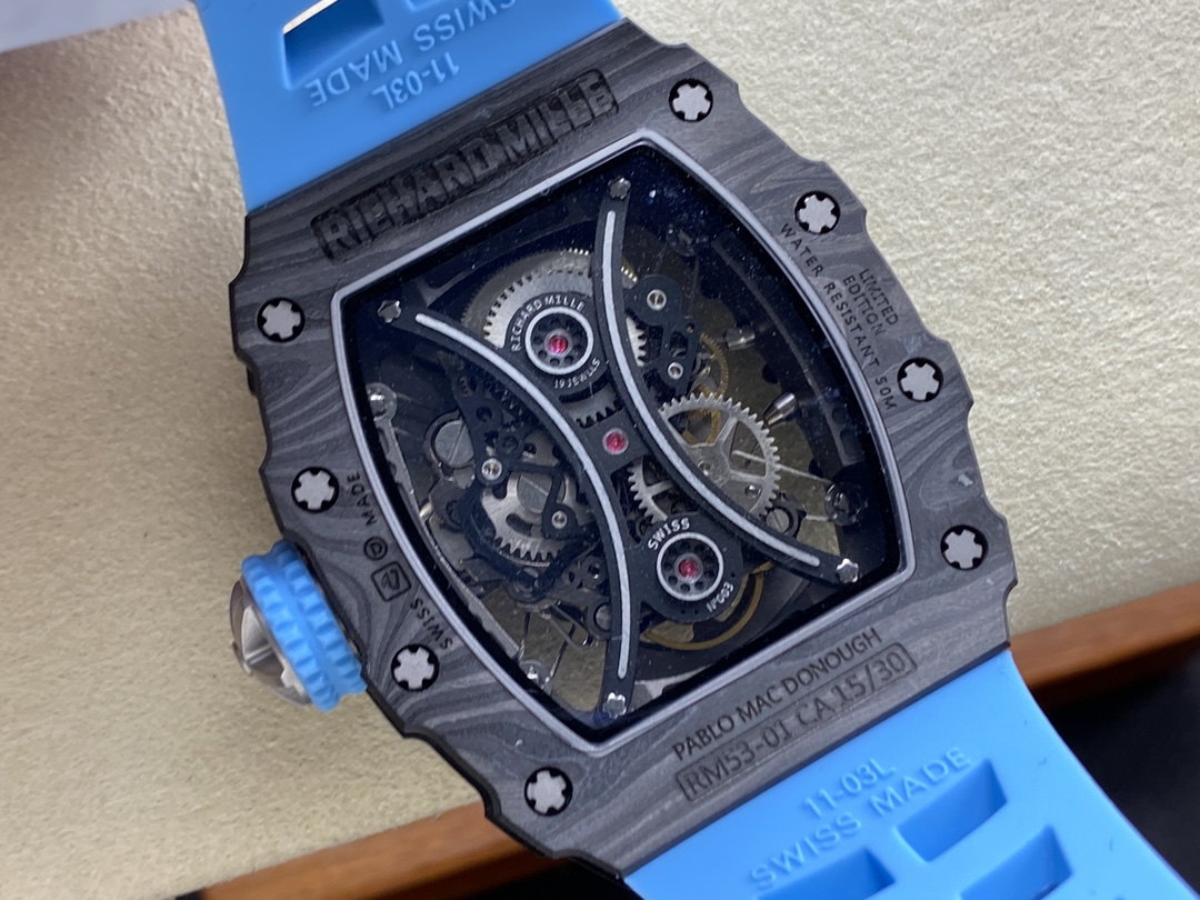 Richard Mille RM 53-01 Tourbillon Pablo Mac Donough Blue Rubber Strap