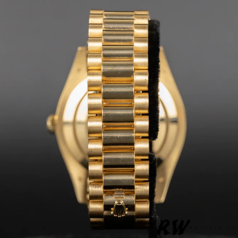 Rolex Day-Date 218238 Concentric Circle Black Dial Yellow Gold 41MM Mens Replica Watch