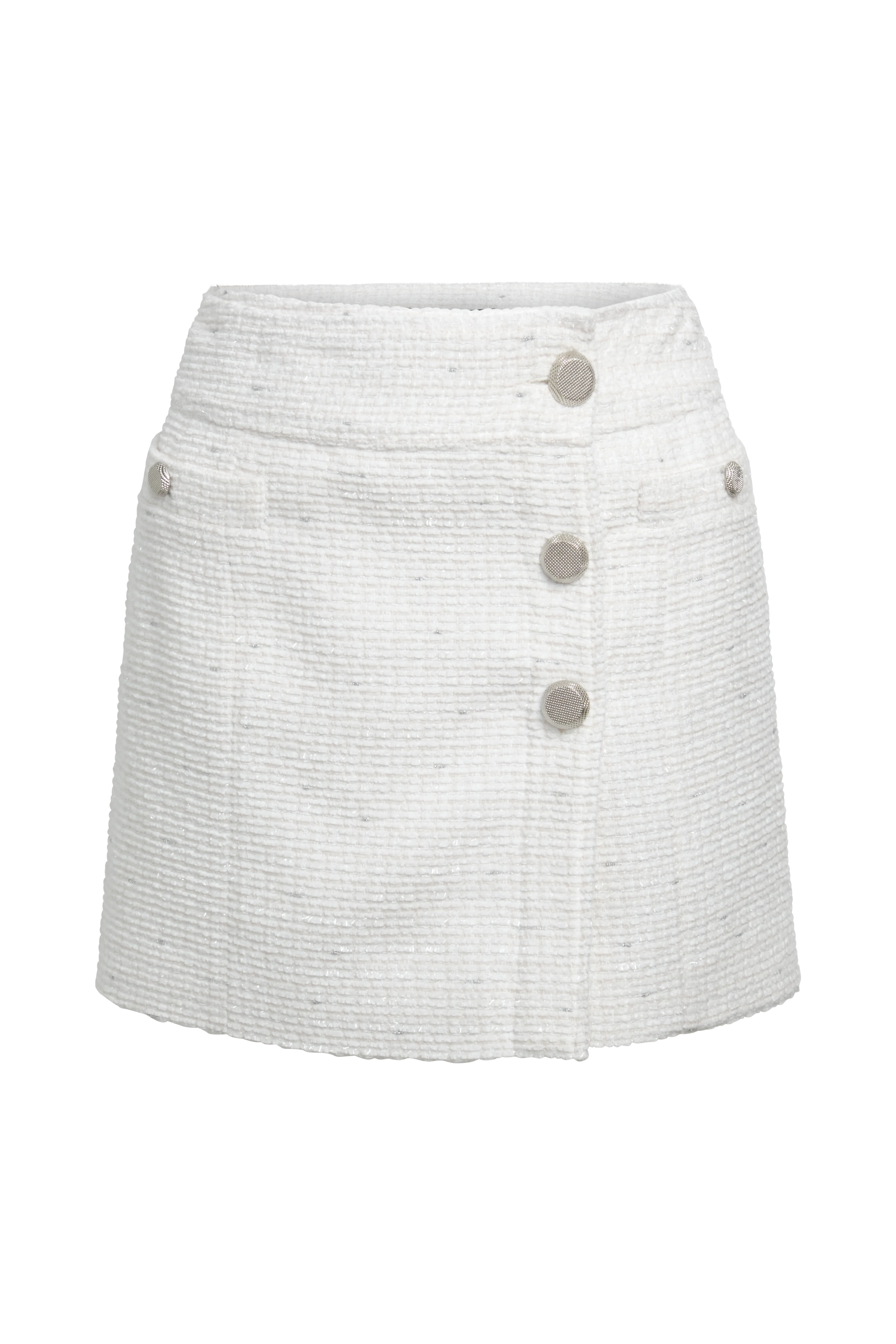 Tweed Wrap Short Skirt