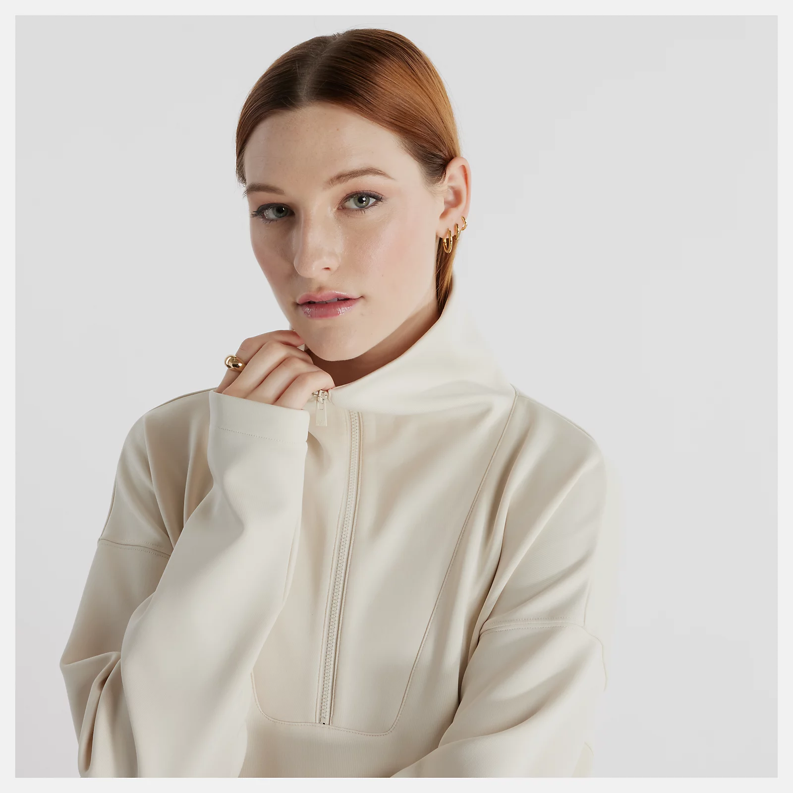 Tech Knit Oversized Half Zip