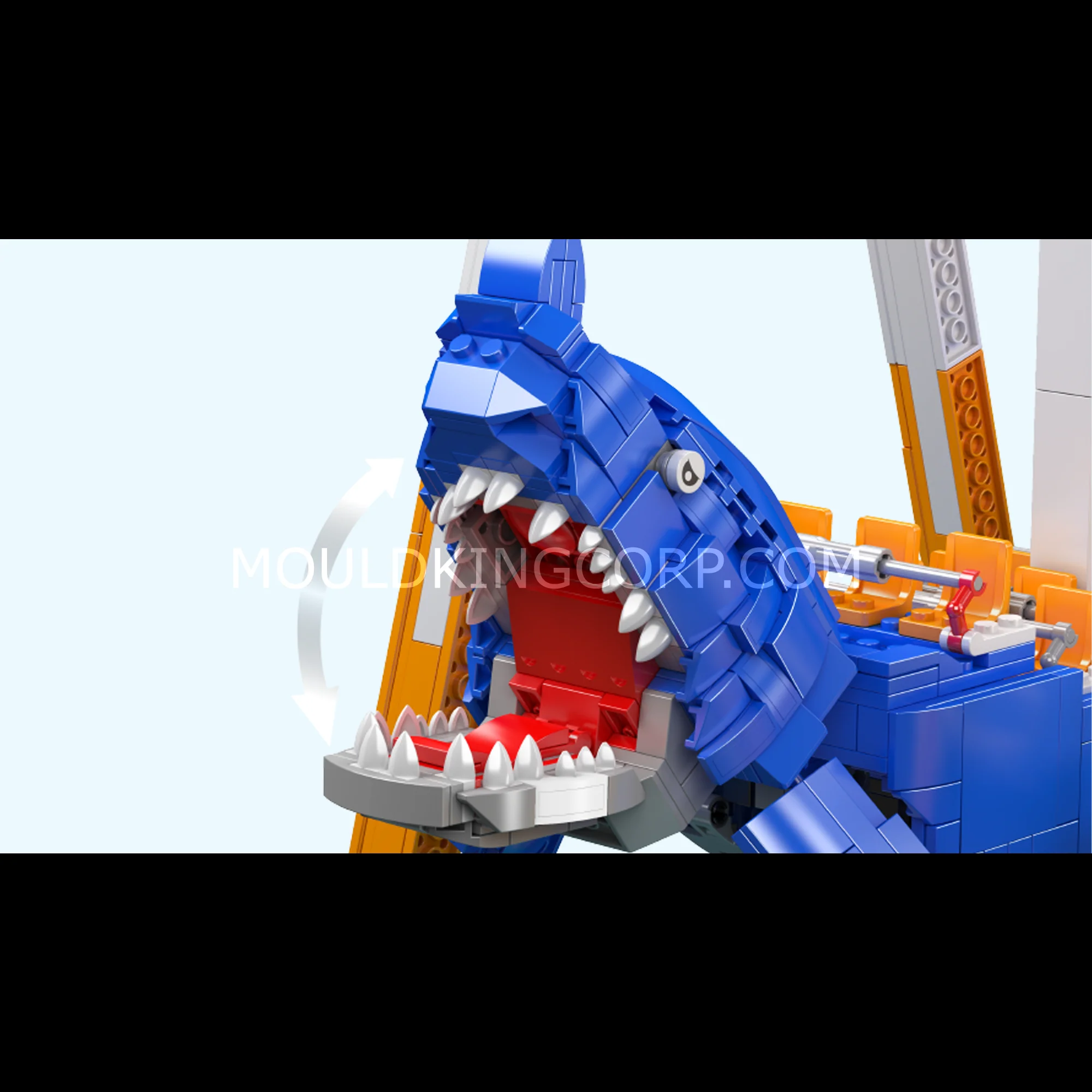 Mould King 11017 Electric Shark Pirate Ship Ride Building Set | 1,922 Pcs