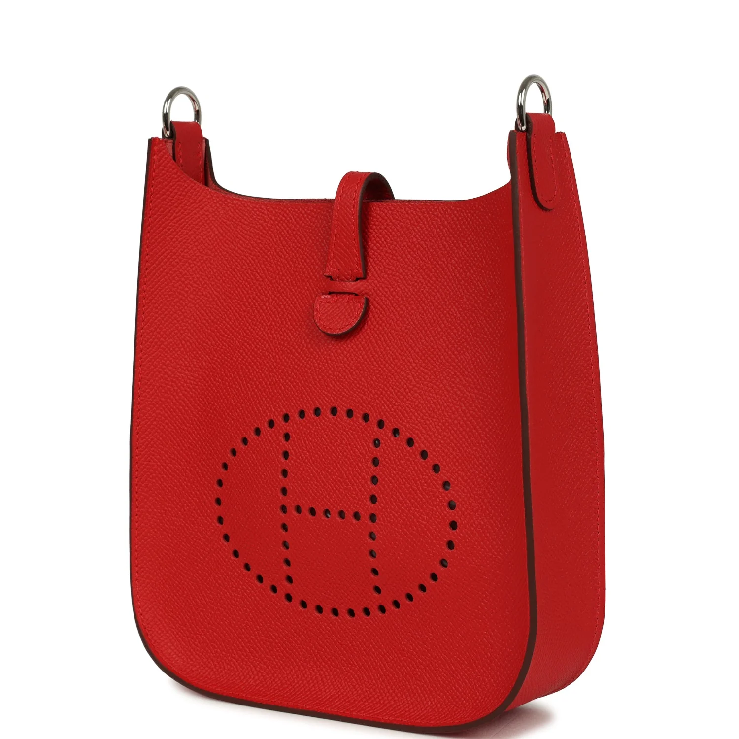 Hermes Evelyne Sellier TPM Rouge Radieux Epsom Palladium Hardware