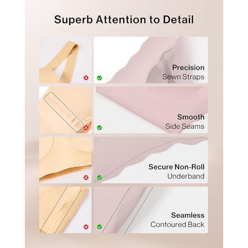Deep V Seamless Bras