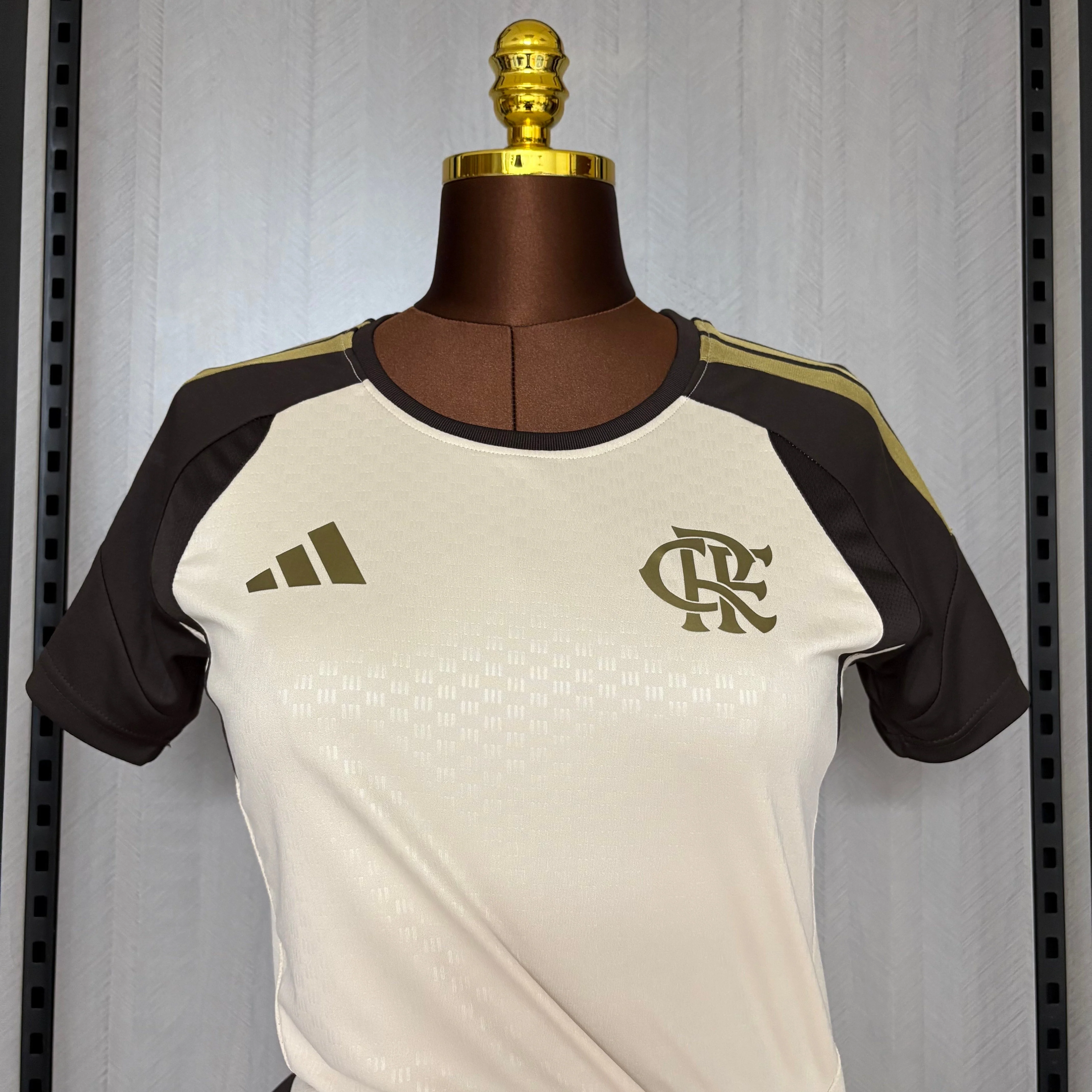 Camisa Flamengo Treino 2026 Feminina Bege - Fan Version