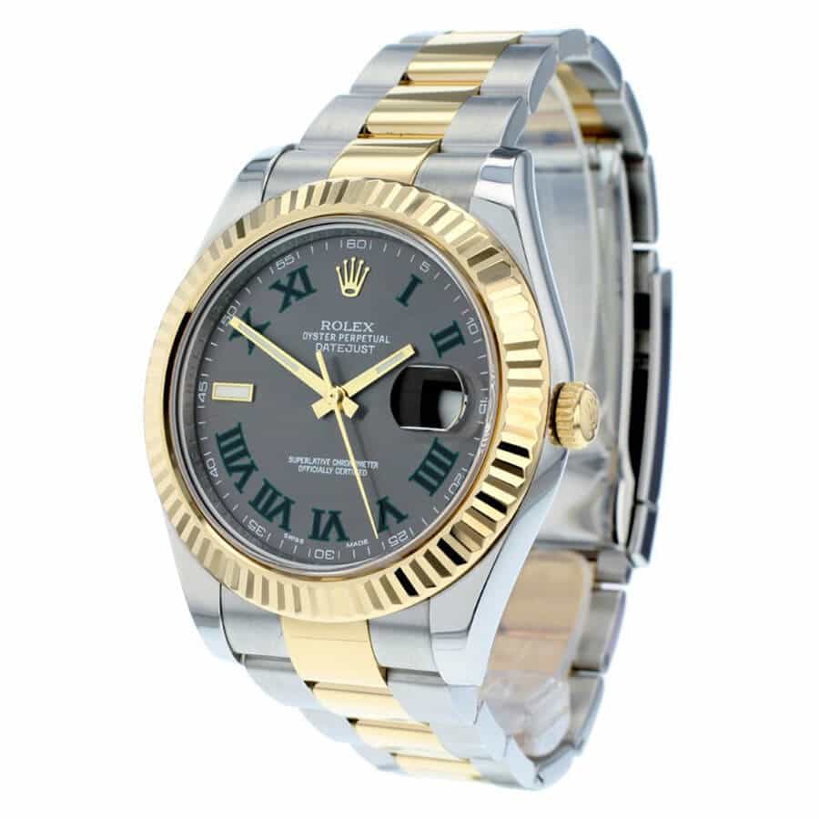 Rolex Datejust Grey Roman Replica