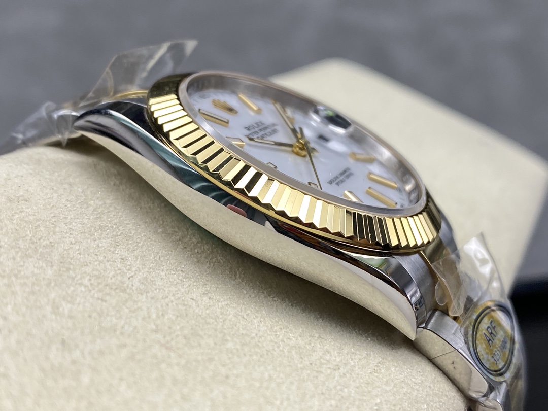 Rolex Datejust 126333 0015 White Index Oyster 41mm Two Tone Steel