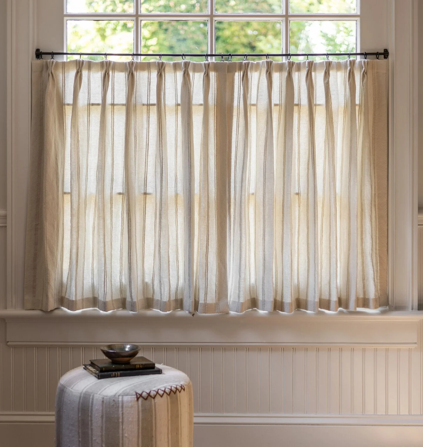 Triple Pinch Pleat Cafe Curtains & Hardware