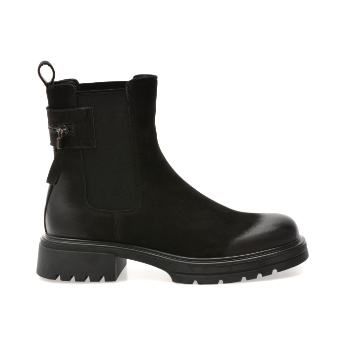 Ghete FLAVIA PASSINI negre, DX827, din piele naturala