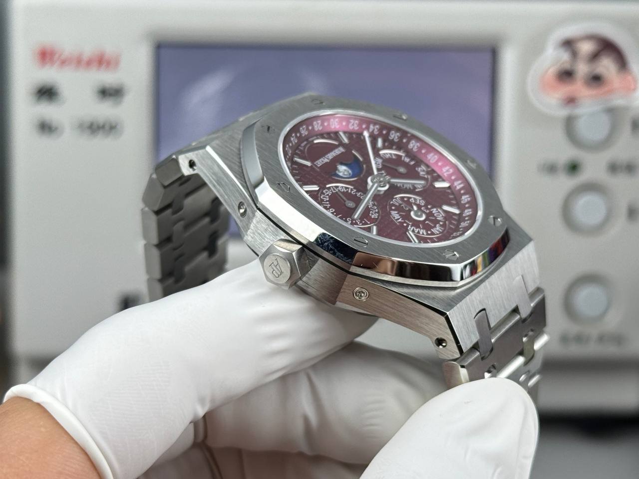AP Royal Oak Diamond Set Steel Watch 41mm Pink Dial