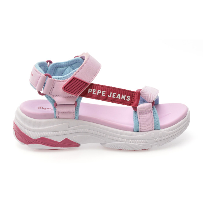 Sandale PEPE JEANS mov, MAVEL TOP G, din material textil