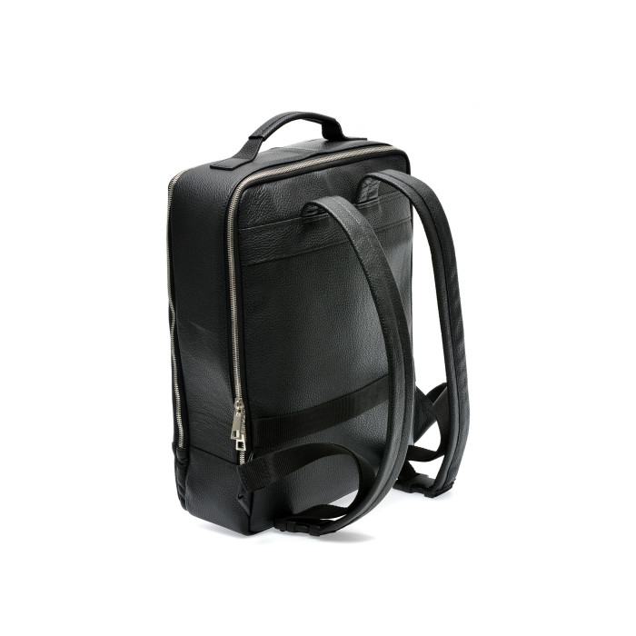 Rucsac MARIO FERRETTI negru, BB79, din piele naturala
