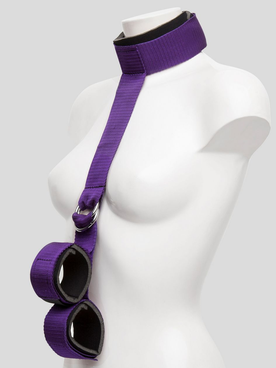 Purple Reins Collar-to-Wrist Restraint