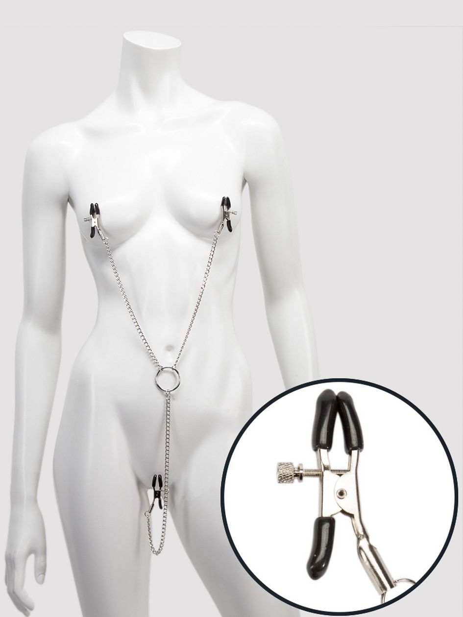 Bondage Boutique Adjustable Nipple Clamps and Clit Clamp