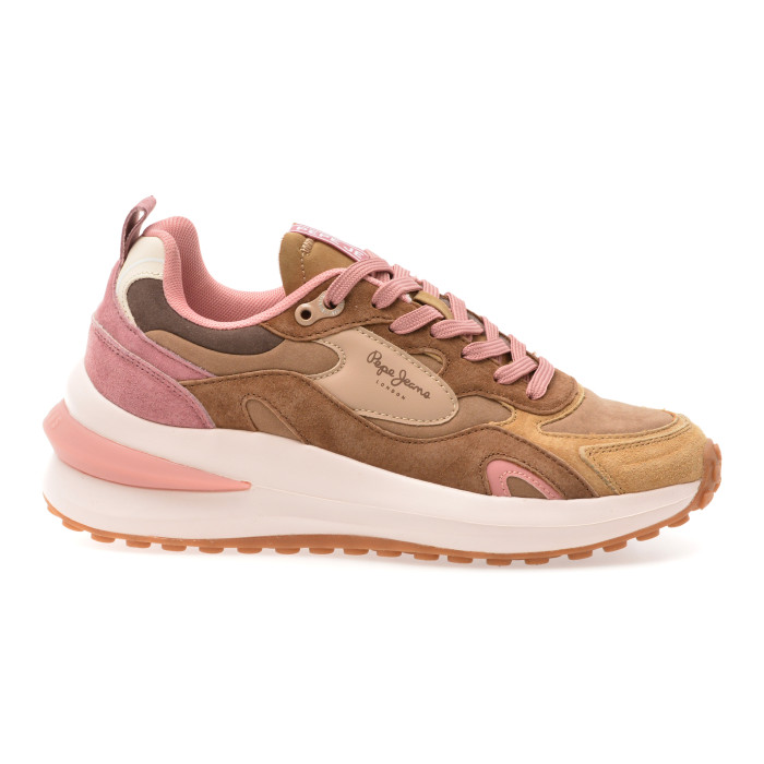 Pantofi sport PEPE JEANS maro, LS60013, din material textil si piele naturala