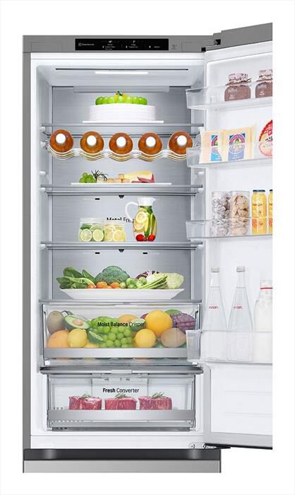 LG - Frigorifero combinato GBV5240APY Classe A 387lt-Acciaio inox