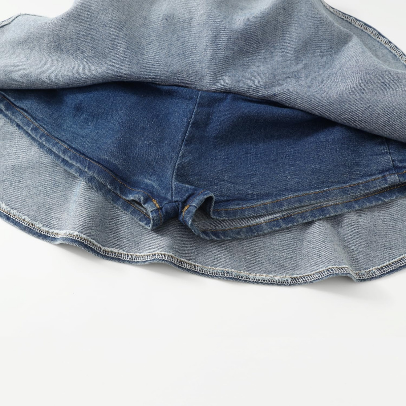 Little Girl's Denim Ruffle Skirts