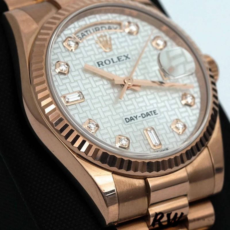 Rolex Day-Date 118235 Mother of Pearl White Dial 36mm Unisex Replica Watch
