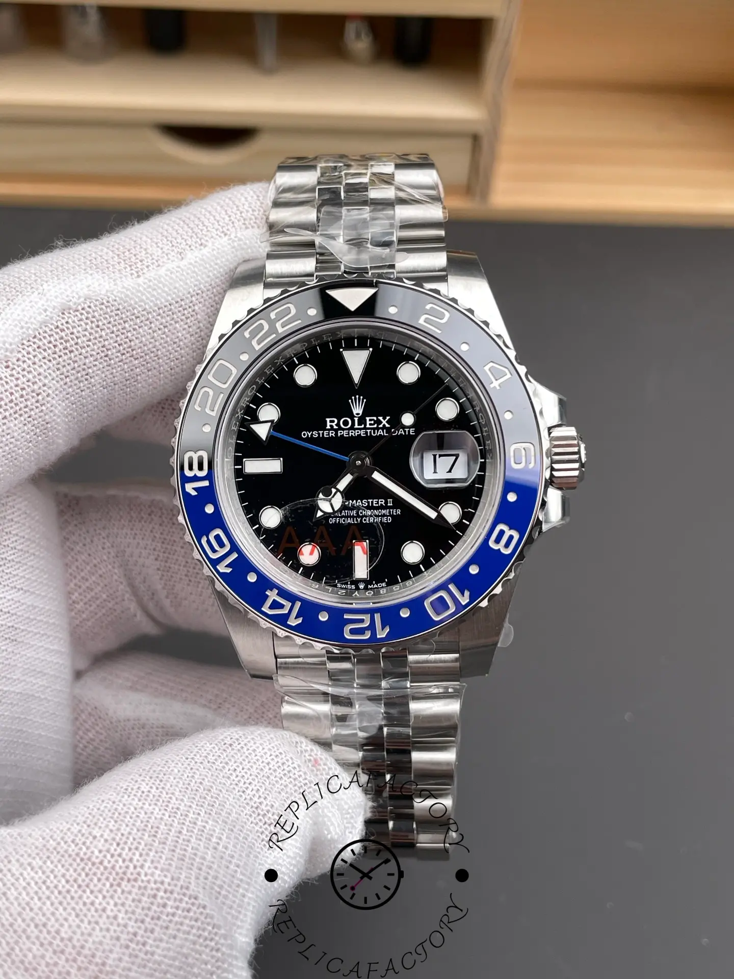 Replica Rolex GMT-Master II 126710BLNR Black Dial Batman Bezel 40MM Watch