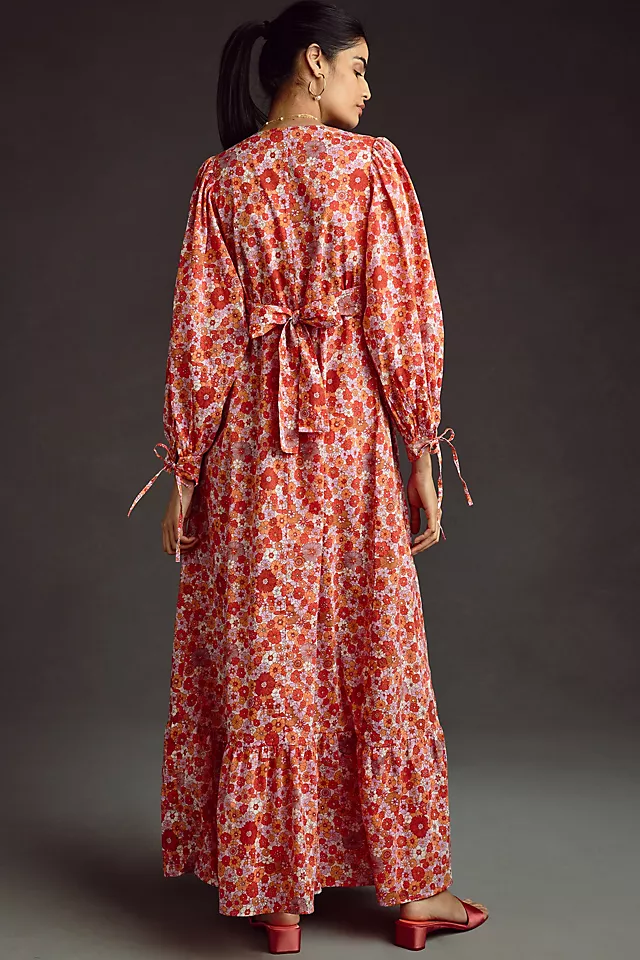 Antik Batik Printed Floral Dress RED