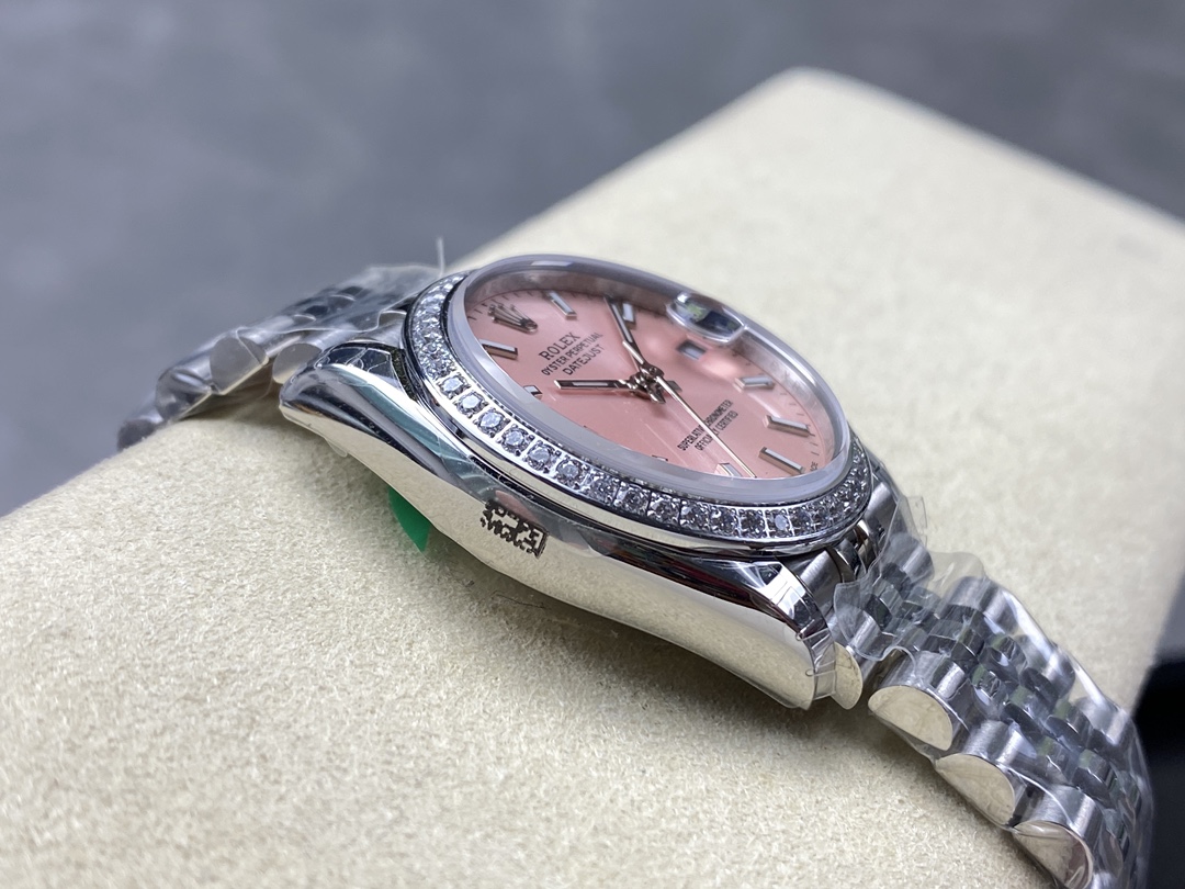 Rolex Datejust 31 White Gold Bezel Diamonds 278384RBR 0018 Women's Watch