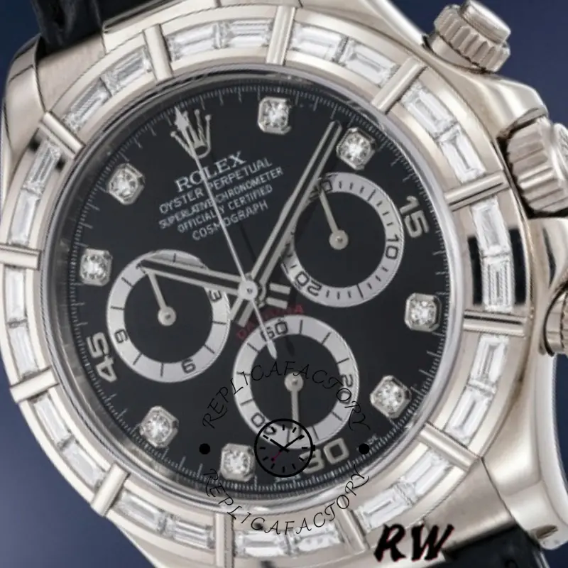 Rolex Cosmograph Daytona 116589 Black Diamond Dial 40MM Mens Replica Watch