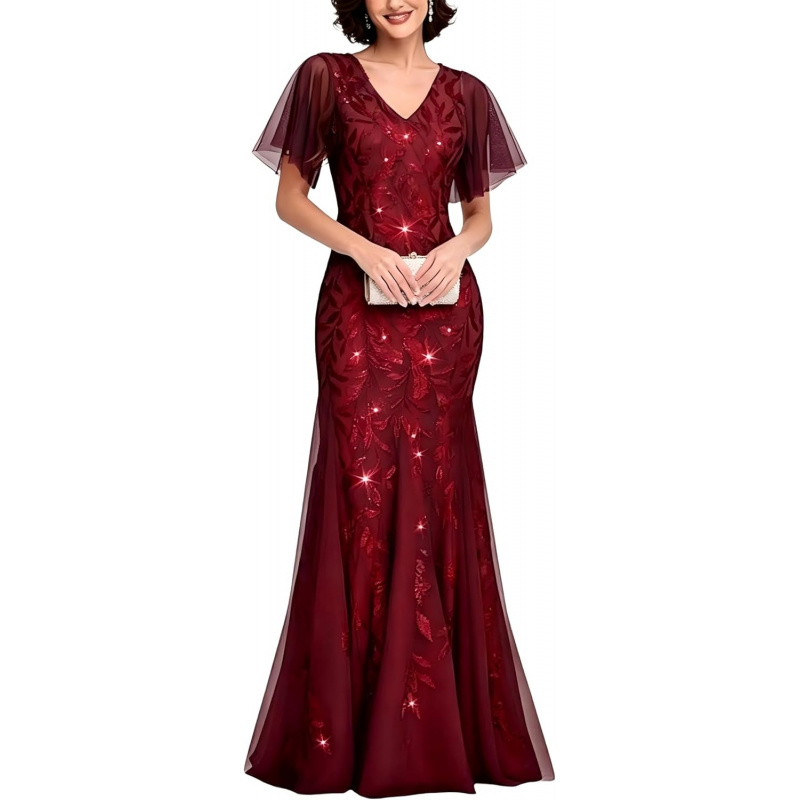 Women's Formal Evening Gowns Long Sparkly Sequin