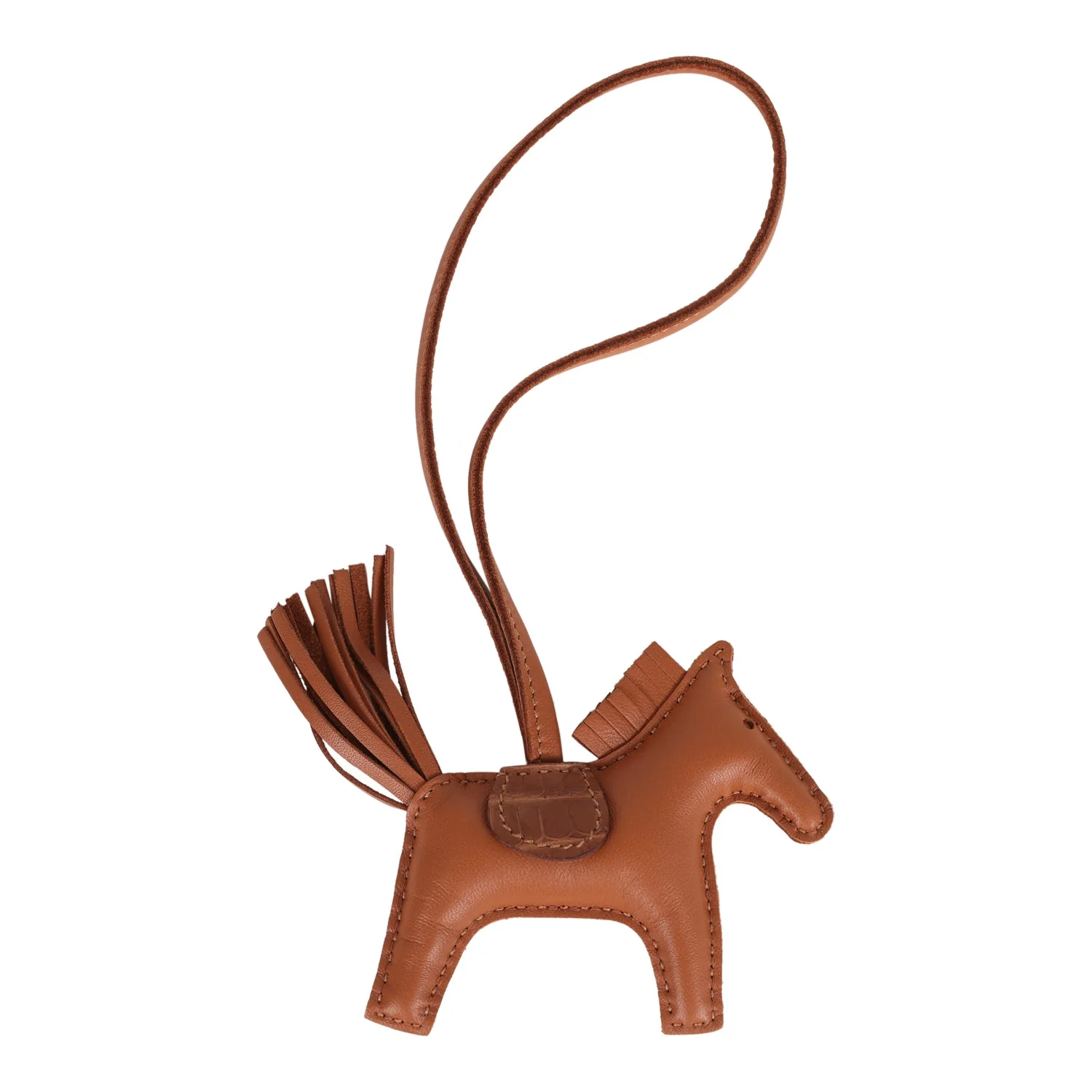 Hermes Pegase Rodeo Bag Charm PM Gold Touch Milo Lambskin and Matte Alligator