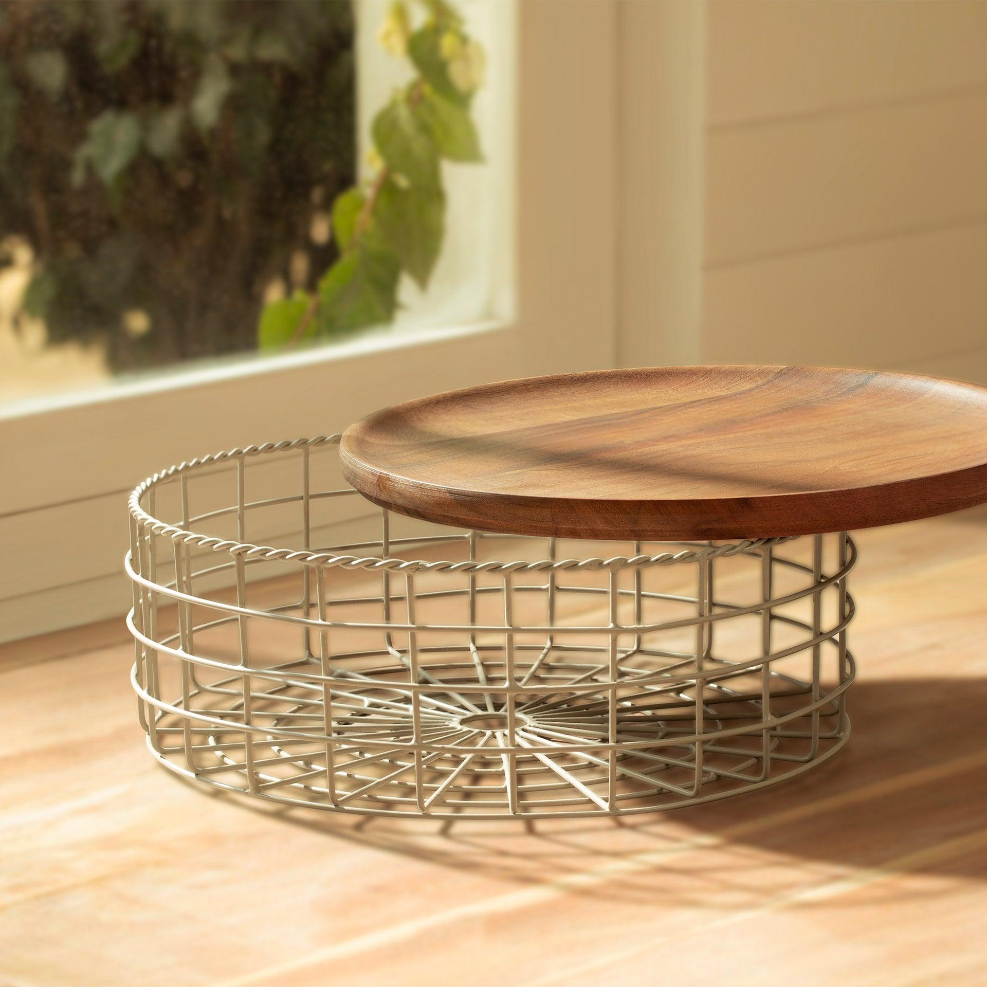 Twine Wire  Basket (Round)