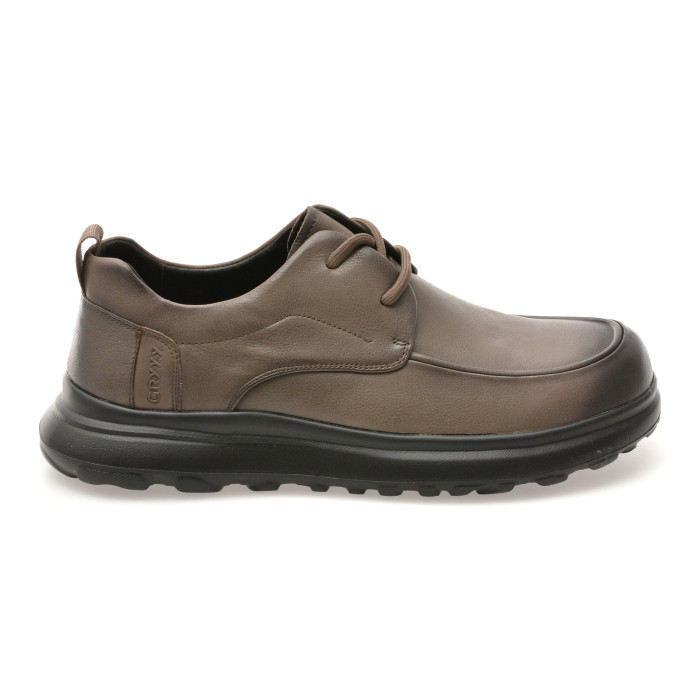 Pantofi GRYXX gri, 722102, din piele naturala