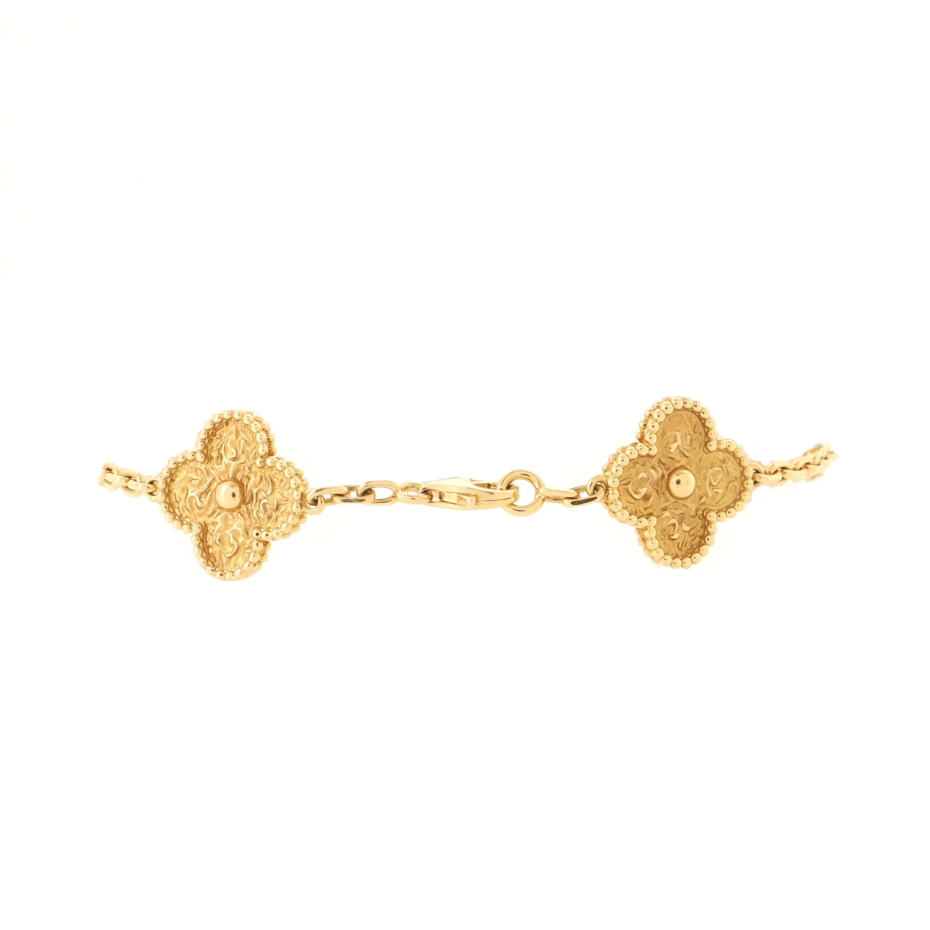 Vintage Alhambra 5 Motifs Bracelet 18K Yellow Gold