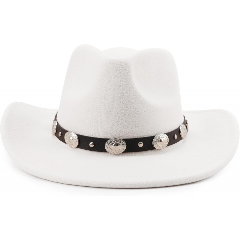 Women Men Classic Felt Wide Brim Western Cowboy