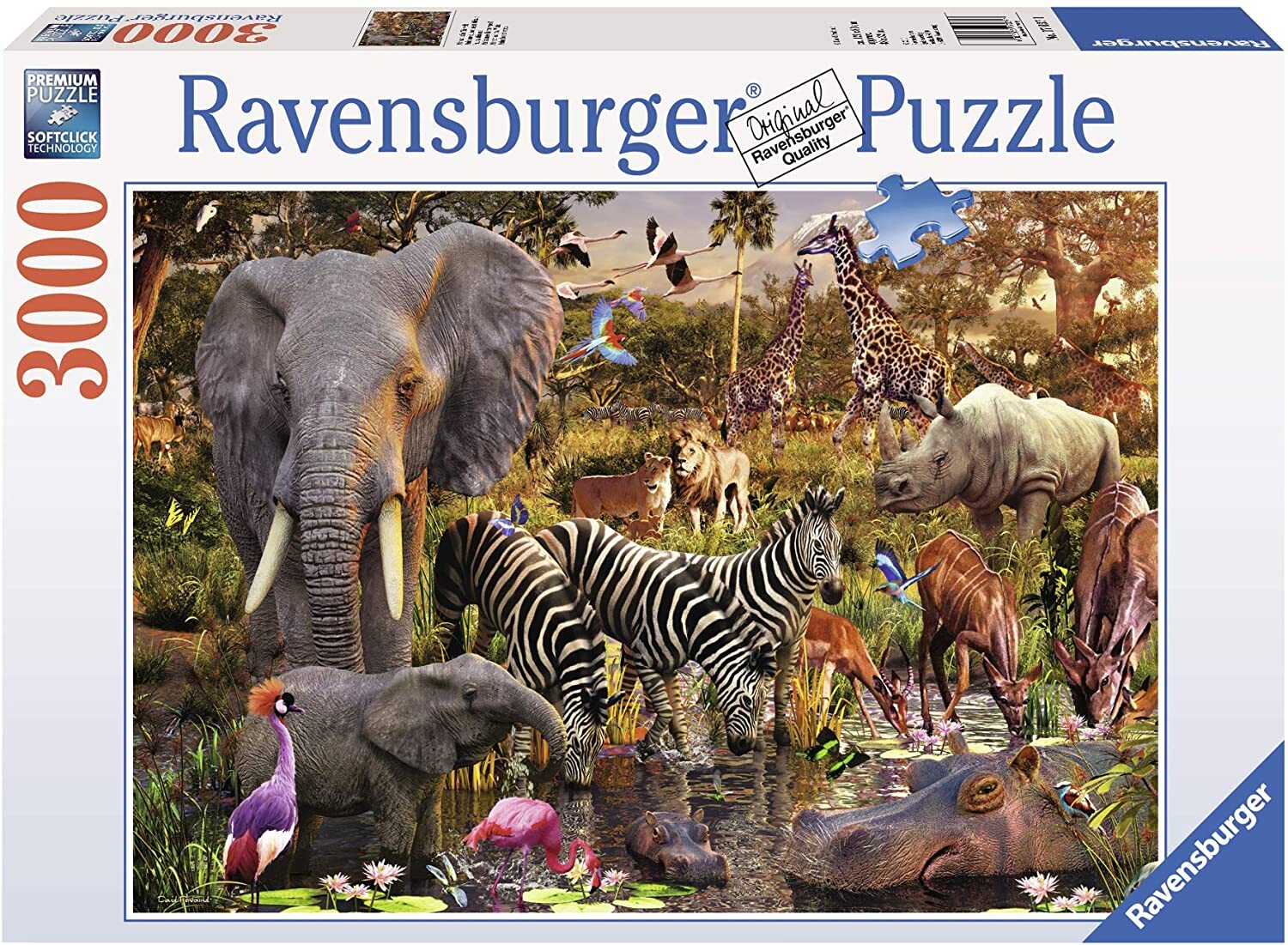 African Animal World 3000 Piece Puzzle