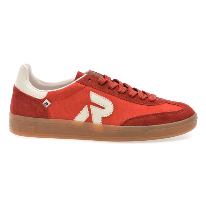 Pantofi sport RIEKER rosii, W2200, din piele intoarsa