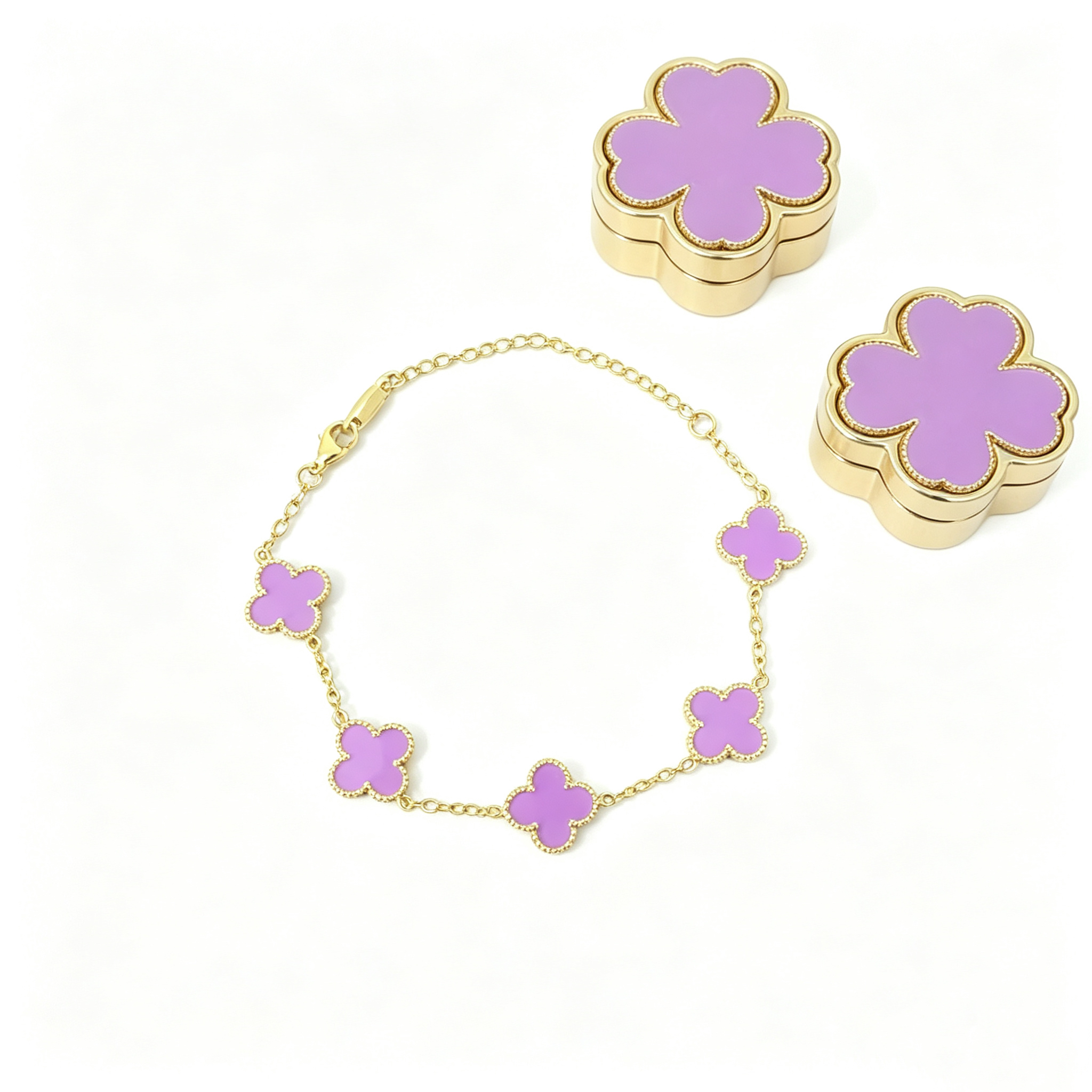 S—Five-Row Metal Bracelet