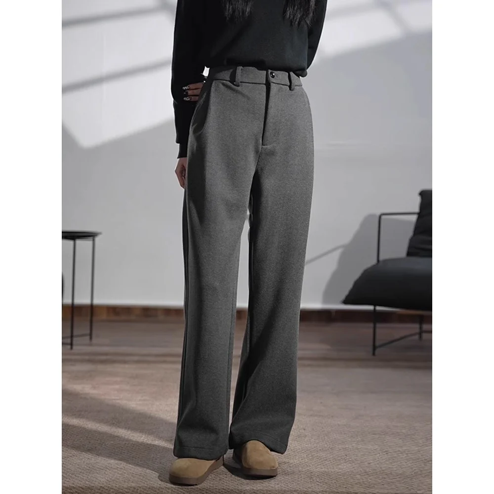 Mens Straight-leg Drapey Casual Dress Pants