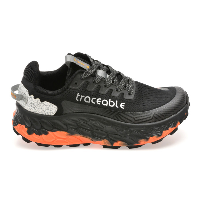 Pantofi sport TRACEABLE negri, 6655, din material textil