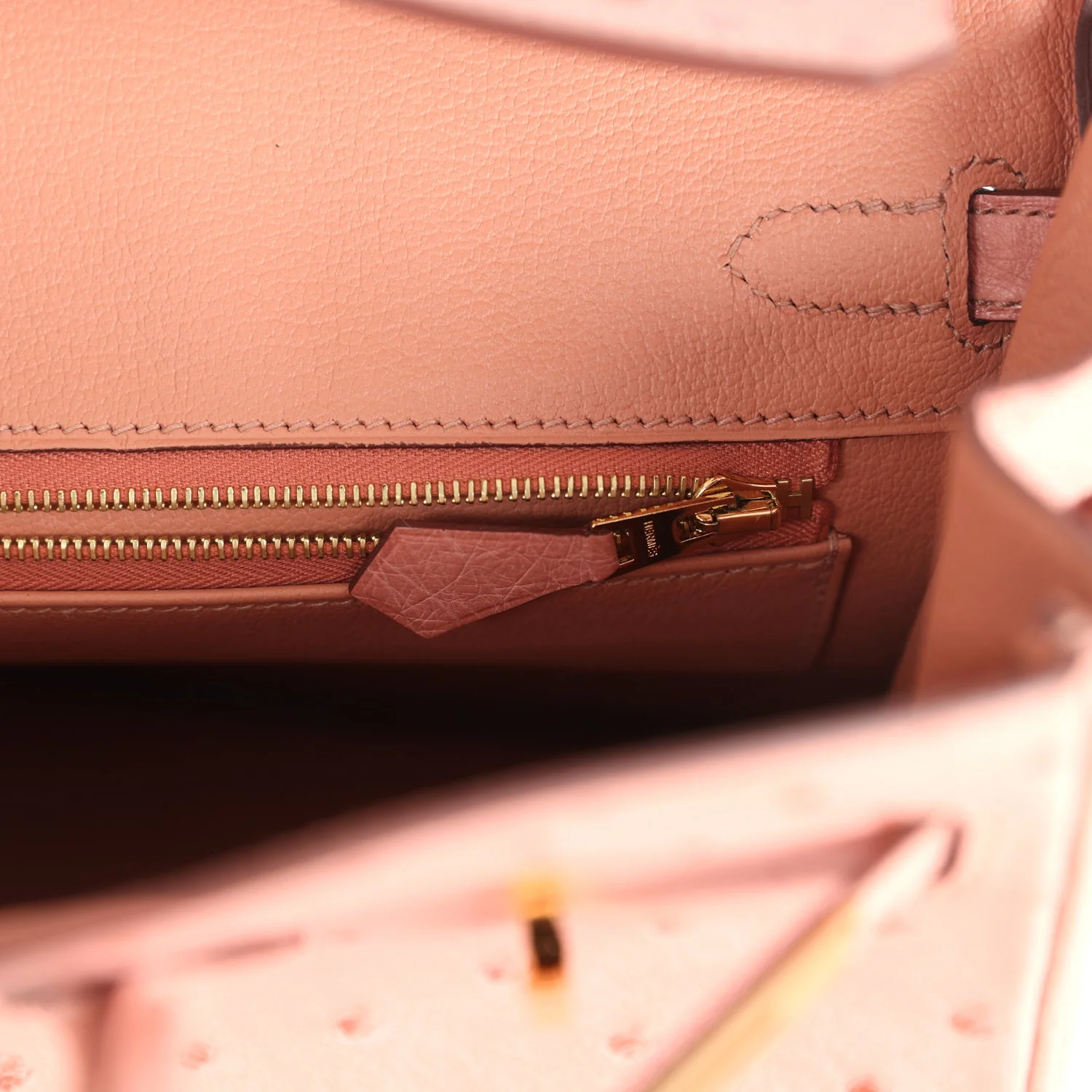 Hermes Birkin 25 Terre Cuite Ostrich Gold Hardware