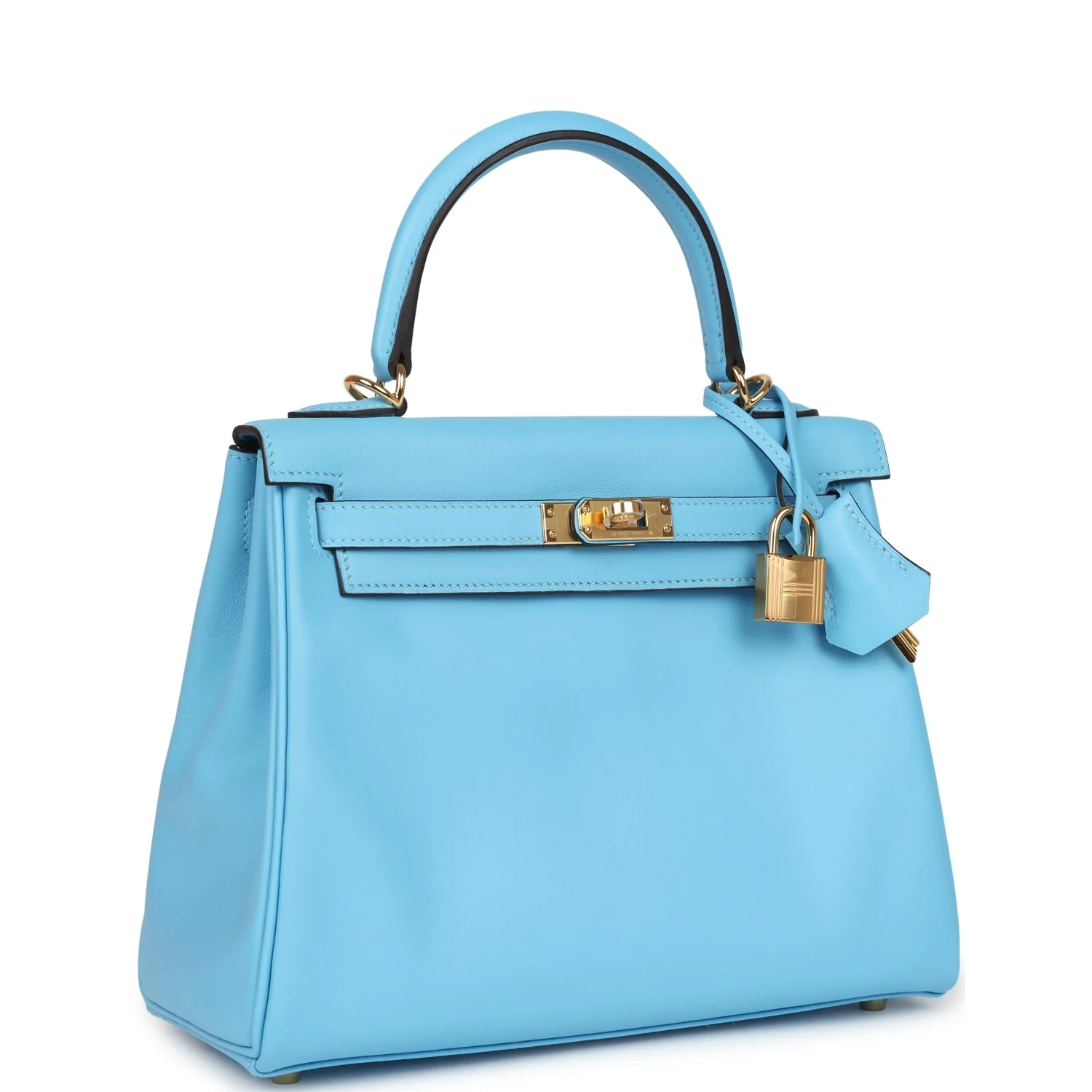 Hermes Kelly Retourne 25 Celeste Swift Gold Hardware