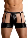Male Power New Extreme Wet Look Garter Shorts