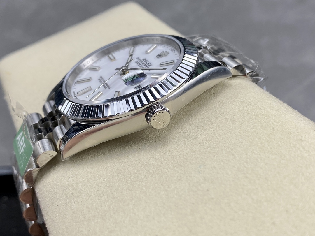 Rolex Datejust 41 Steel & White Gold White Dial Jubilee Bracelet M126334 0010 Men's Watch