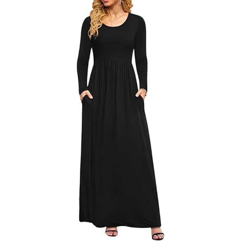Women Casual Long Sleeve Maxi Dresses