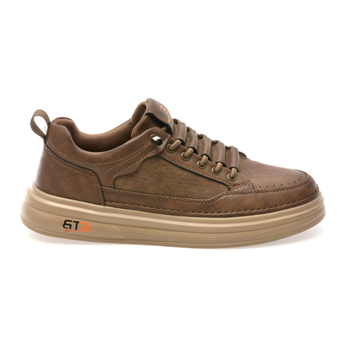 Pantofi sport BITE THE BULLET maro, JR006, din piele naturala