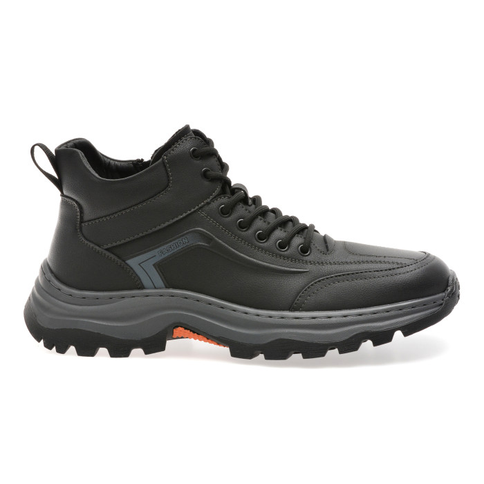 Ghete BITE THE BULLET negre, 68013, din piele naturala