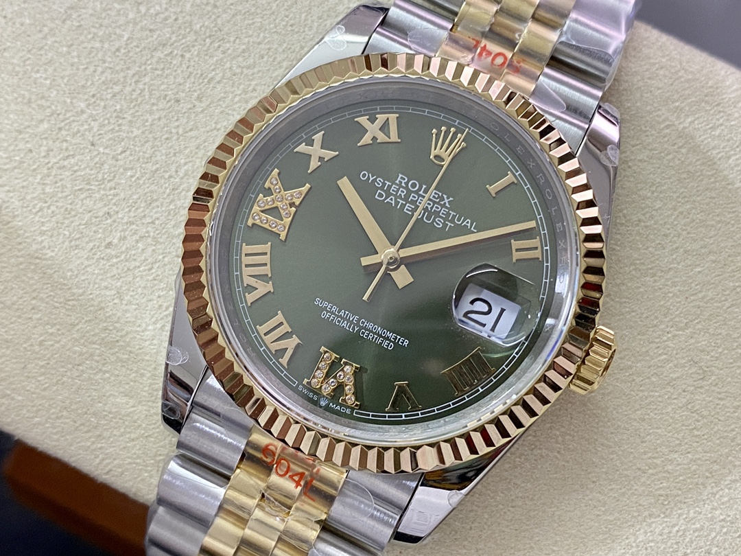 Rolex Datejust m126233 0025 Olive Green Dial 36MM Unisex Replica Watch