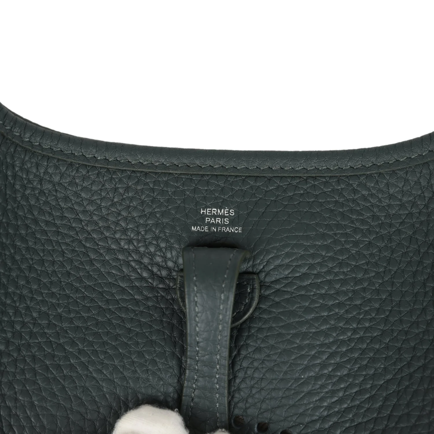 Hermes Evelyne TPM Vert Mangrove Clemence Palladium Hardware