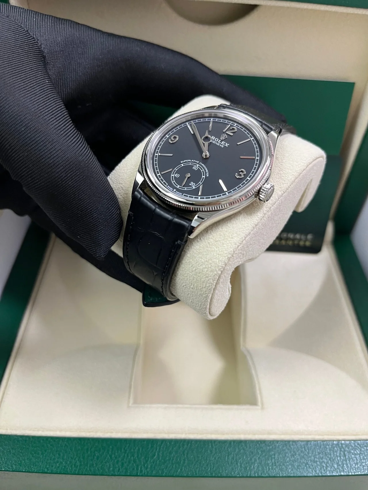 Rolex 1908 Black Dial 52509 0002 39 mm Replica Watch