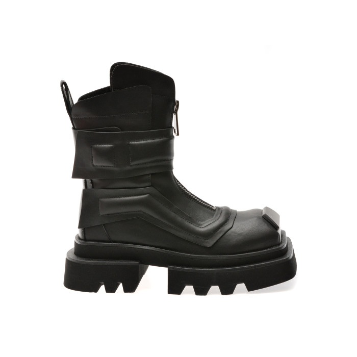 Bocanci GRYXX negri, EB992, din piele naturala