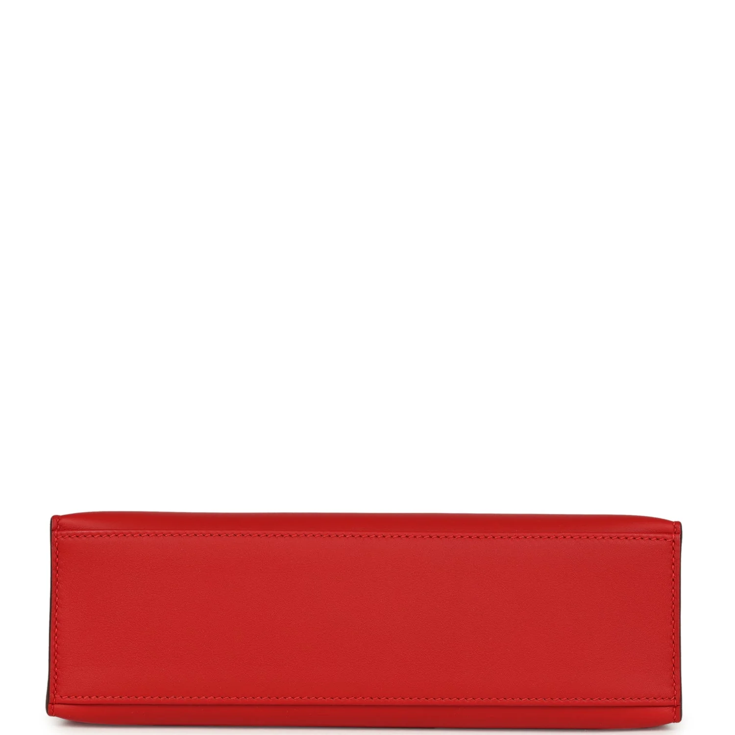 Hermes Kelly Pochette Rouge Radieux Swift Palladium Hardware