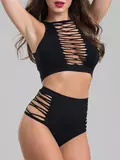 Lovehoney Black Criss-Cross Bra Set